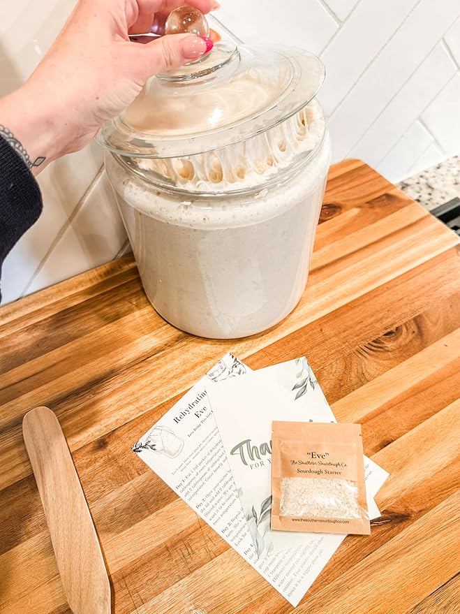 Eve - The Southern Sourdough Co. Dehydrated Sourdough Starter | 10 grams of Beginner Friendly Sour Dough Starter | Easy Fast Activation | Homemade Artisan Bread | Made Popular on TikTok | Made With Organic Flour
