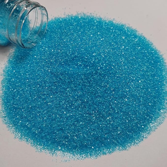 Blue Sanding Sugar Sprinkles, Light Blue Sugar Crystals, Edible Sparkling Sprinkles for Cake Cupcake Decorating, Baking Cake Decorations, Cookies Ice Cream Toppings, Wedding Party Christmas Supplies 130g/4.6oz