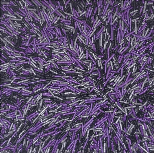 NCS Black, Pearlized Purple & Silver Jimmies Edible Sprinkles – Cupcake, Cake & Cookie Decorations, 7 oz