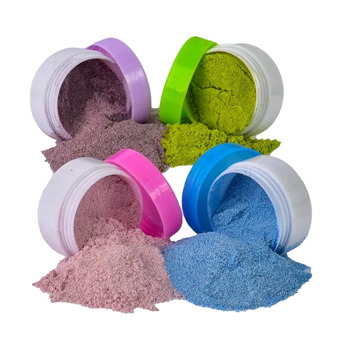 All-Natural Food Coloring Powders Pastel Set - Pink, Purple, Blue & Green. | Perfect for cake decorating, cookie frosting, icing & drinks | Dye-Free, Plant-Based, Flavorless, Kosher | No-Carmine, No annatto, No Propylene Glycol | By PIXIE DUST | Medium...