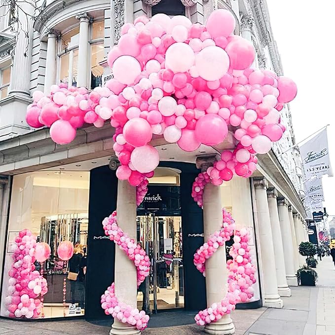 PartyWoo Pink Balloons 127 pcs Different Sizes of 36 18 12 10 5 Inch Matte Pink Balloon Arch Kit Garland for Baby Shower Valentine's Day Princess Bachelorette Birthday Party Decorations Pink-Y11