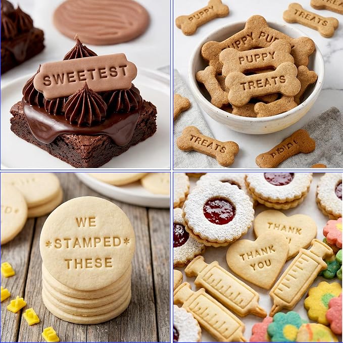 RAHHLIZS 72pcs Letter Stamp for Clay Alphabet Stamps Letters Pottery Stamps for Clay | Number Stamp Custom DIY Pottery Embossing Letter Stamps DIY Gifts Cake Baking Cookie Decorations Tools