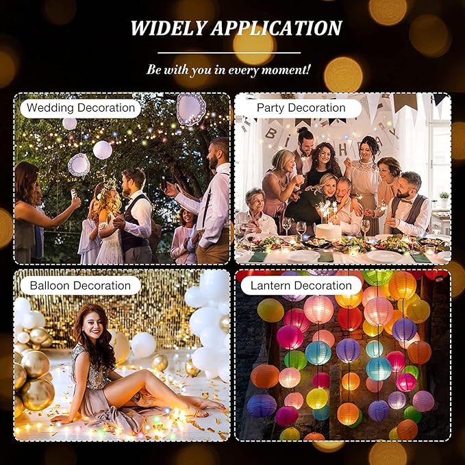 Yizhet LED Balloon Lights, 30 Pcs Lantern Light Cool White Balloon Lights with Switch, Mini LED Lights for Balloon, Paper Lantern, Christmas, Wedding, Party, Birthday (Cool White)