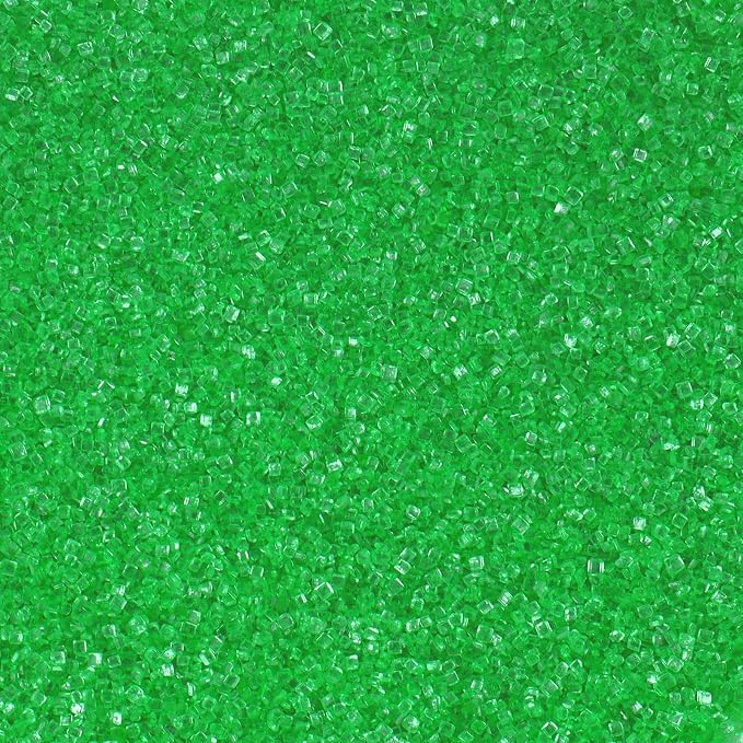 Green Sprinkles, Light Green Sanding Sugar Crystals, 4.6 oz Edible Sparkling Sugar for Baking Topping, Cupcakes, Cookies, Ice Cream & Cake Decorating, Wedding Party Christmas Supplies