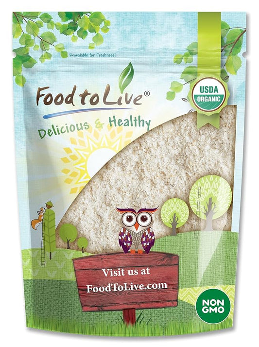 Food to Live Organic Whole Wheat Pastry Flour, 2 Pounds - Non-GMO, Finely Ground, Unbleached, Unbromated, Vegan, Kosher, All Natural, No Preservatives, Bulk, Product of the USA