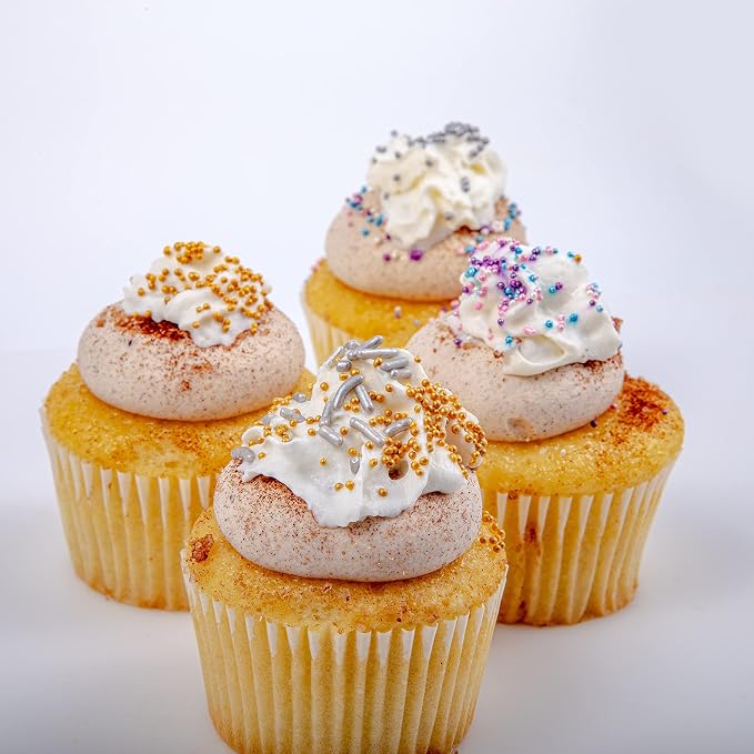 Bakerpan Edible Silver Jimmies Sprinkles 4.3 oz - Silver Sprinkles for Cake Decorating, Cupcakes, Cookies, Birthdays & Weddings | Kosher, Gluten-Free, Made in USA