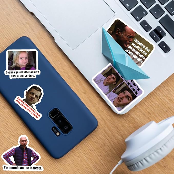Spanish Funny Meme Stickers for Students,Teens, Adults & Teachers | Trendy Vinyl Decals for Laptops, iPhones, Water Bottles & Computers