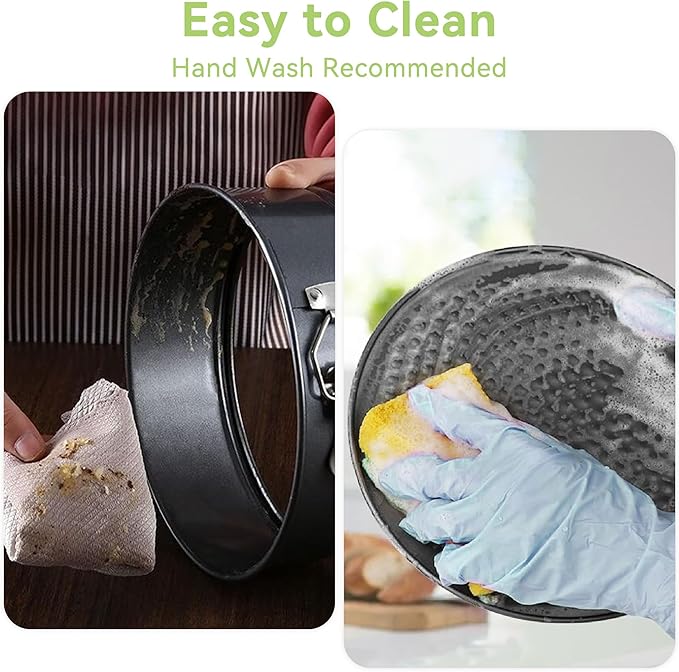 USLAI Springform Pan, 10 Inch Nonstick Cheesecake Pan with Removable Bottom, Easy to Clean, Ideal for Baking Cakes, Pies and Quiches