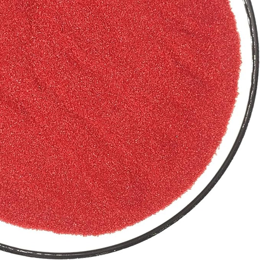 Edible 5 Ounce Fine Decorative Red Sanding Sugar Sprinkles for Baking, Sparkling Crystals for Cakes, Cookies, Cupcakes, Ice Cream Topping and Rimming Sugar