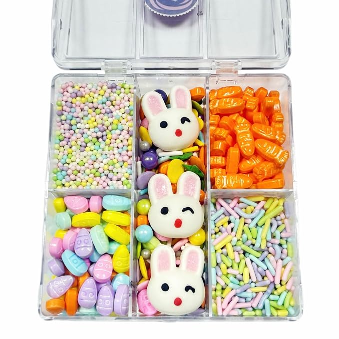 Sentovac Easter Rabit Carrot and Egg Mixing Cake Sprinkles Cake and Cupcake Topper Decorations Sprinkles for Decorating Party Supplies