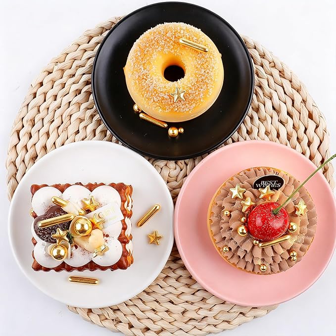 Gold Sprinkles for Cake Decorating, Edible Gold Pearl Stars & Rods Sprinkles in Mix Sizes 130g/4.6oz, Baking Cupcakes, Donuts, Macarons Baking Toppings