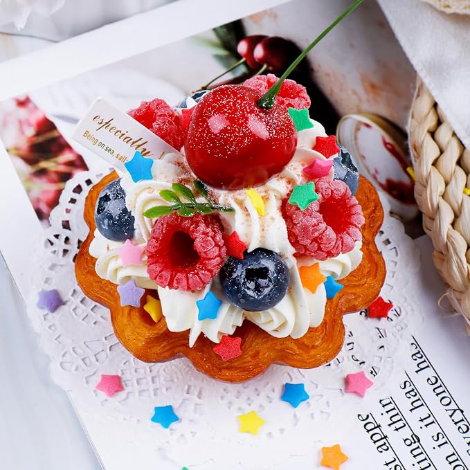 Edible Star Sprinkles for Cake Decorating, Rainbow Sprinkles for Baking, Birthday Sprinkles for Cake, Cookies, Ice Cream and Macaron Toppings