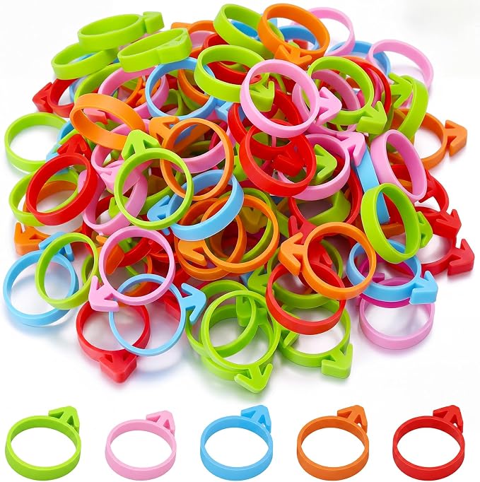 Patelai 120 Pieces Icing Bag Ties Silicone Decoration Piping Bag Ties for Cupcakes Cookies and Pastry (Pink, Green, Blue, Orange, Red)