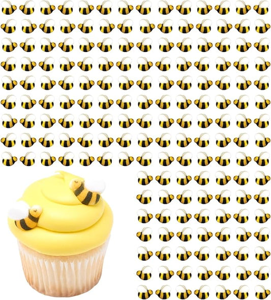 Lucks Dec-Ons Decorations Molded Sugar/Cup-Cake Topper, Bumble Bees Assortment, 1 Inch, 176 Count