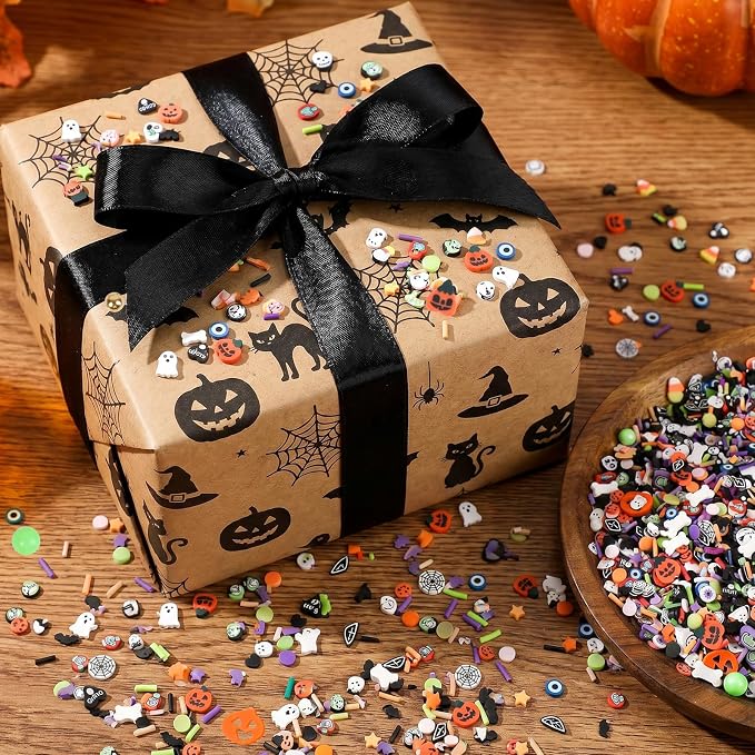 DIYASY 180g Fake Halloween Sprinkles, 6.35oz Non-Edible Polymer Clay Slices | Halloween Mini Faux Sprinkle for Crafts Art DIY Cake Decoration Plastic Slime Card Filler Nail Supply 12 Styles