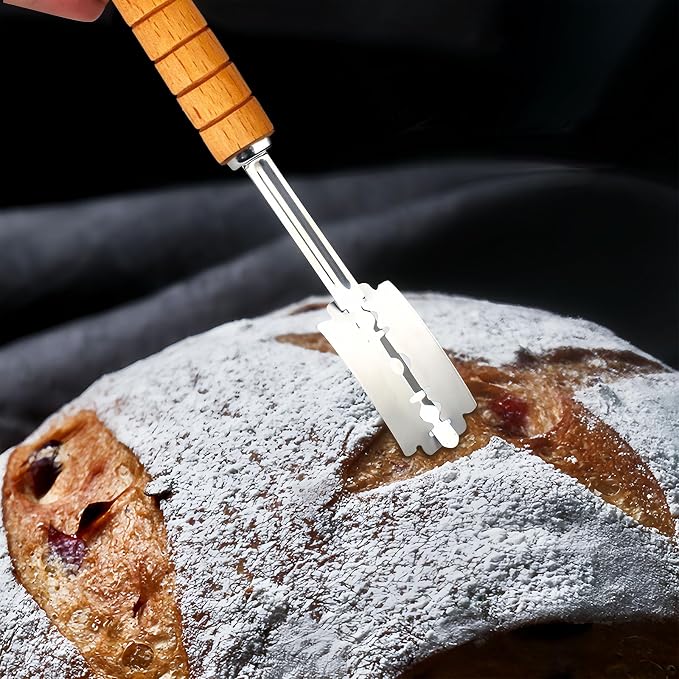 Hand Crafted Bread Lame - Bread Scoring Tool/Bread Knives, Lame Bread Tool Sets for Sourdough Scoring Tool, Sourdough Bread Baking Supplies with 10 Blades Replacement