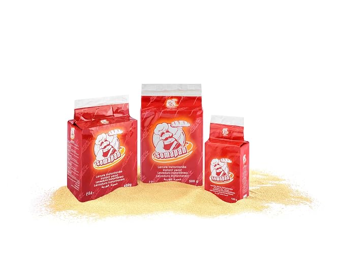 SomaPan Instant Dry Yeast | 1 LB (Pack Of 1) [IMPROVED] Fast Acting Self Rising Yeast for Baking Bread, Cake, Pizza Dough Crust | Kosher & Halal | Quick Rapid Rise Leavening Agent for Pastries