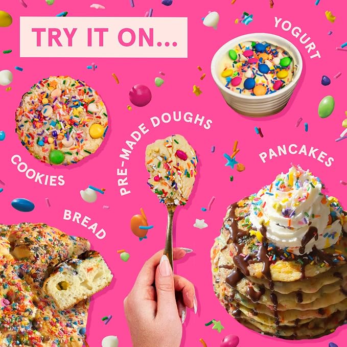 Fancy Sprinkles Rainbow Baking Confetti | Crunchy Jimmies, Chocolate Gems, Candy-Coated Morsels & Star Confetti | Cookie Mix-In & Cake Batter | Birthday & Rainbow Party | 8 oz (2 Pack)