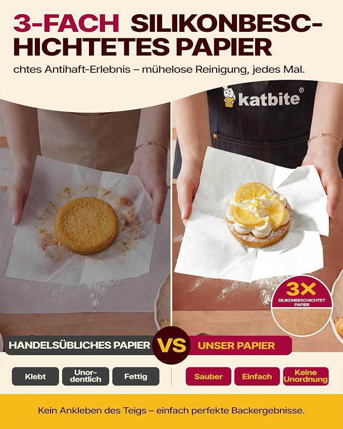 Katbite Tulip Cupcake Liners 200PCS, Muffin Baking Cups ProSmooth White