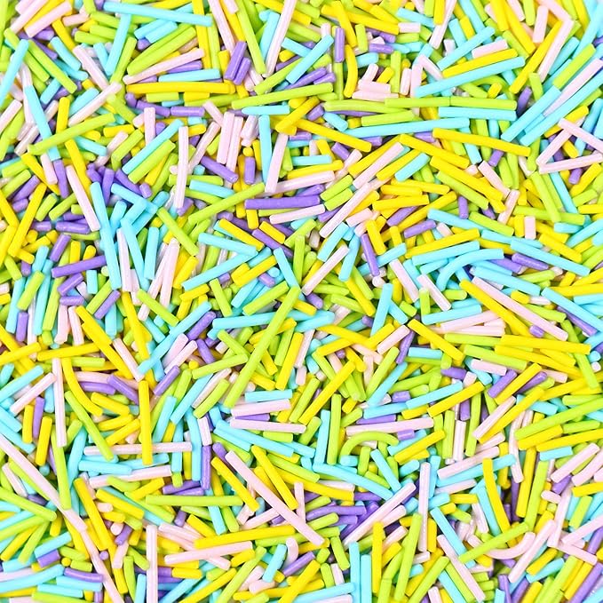 Easter Sprinkles for Cake Decorating St. Patricks Edible jimmies Sprinkles Green Spring pastel Sprinkles for Cake Cookie Cupcake Toppers Ice Cream Jimmies Decorations 7 ounce