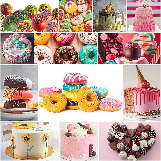 Oil Based Food Coloring Chocolate, 10 Colors Candy Coloring for Chocolate Candy Melts, E-Kongton Cake Color Edible Food Dye for Cake Decorating, Baking, Fondant, Forsting (.35 Fl. Oz Bottles)