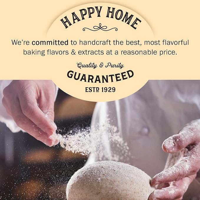 Happy Home Premium Natural Butter Vanilla Flavor - Certified Kosher, 4 oz.