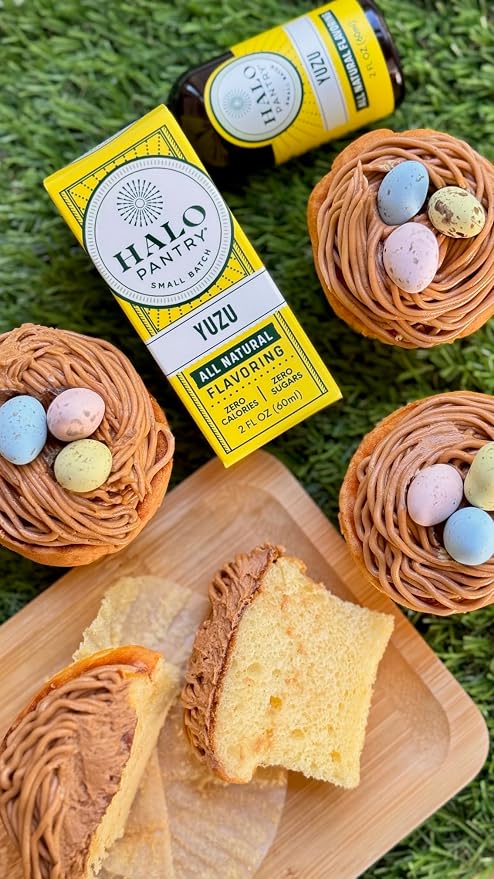 Natural YUZU Flavoring Extract by HALO PANTRY (2oz bottle) | Water-Soluble, Dye-Free/Colorless, Gluten-Free, Dairy Free, Zero Sugars, NO Sweeteners, NO Calories | Perfect for customizing ANY baking, candy, dessert or drink recipes