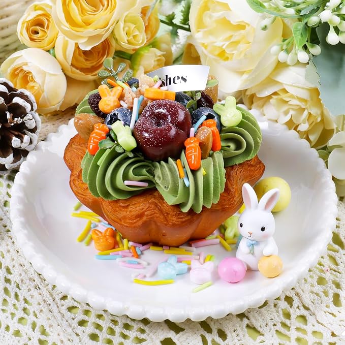 Easter Sprinkles Edible,130g/4.6oz Pastel Sprinkles for Cake Decorating with Easter Egg Carrot Bunny Jimmies and Nonpareils in 5-Cell, Ice Cream, Donuts, Macaron Toppings Supplies
