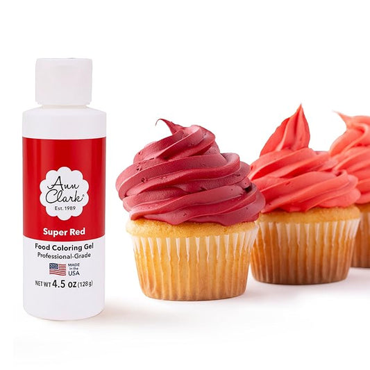 Ann Clark Super Red Food Coloring Gel Large 4.5 oz Professional Grade Made in USA