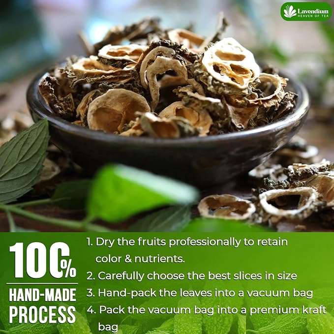 Lavendium, Premium 4.5oz Dehydrated Bitter Melon Slices, 100% Natural & Pure, No Additives or Preservatives, Non-GMO, Plant-Based & Vegan, Perfect for Tea & Cooking