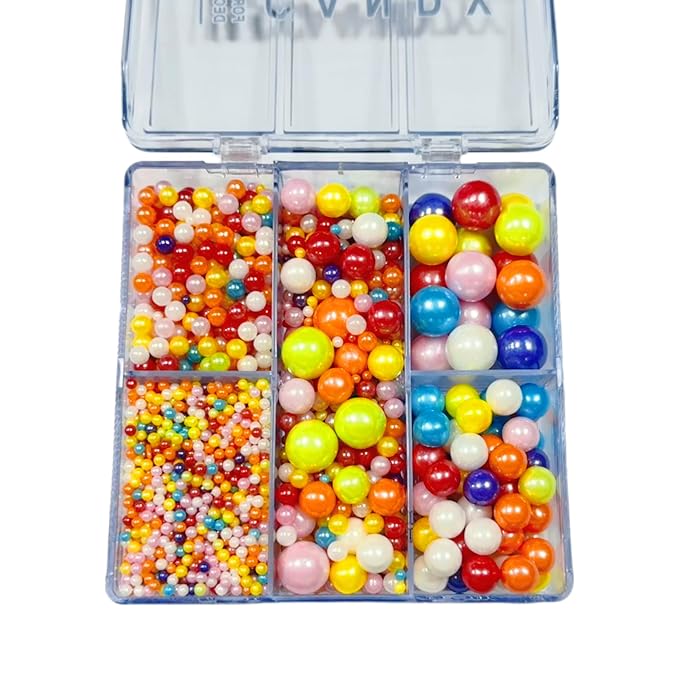 Sentovac Colorful Nonpareils Pearls Mixing Cake Sprinkles Cake and Cupcake Topper Decorations Sprinkles for Decorating Party Supplies
