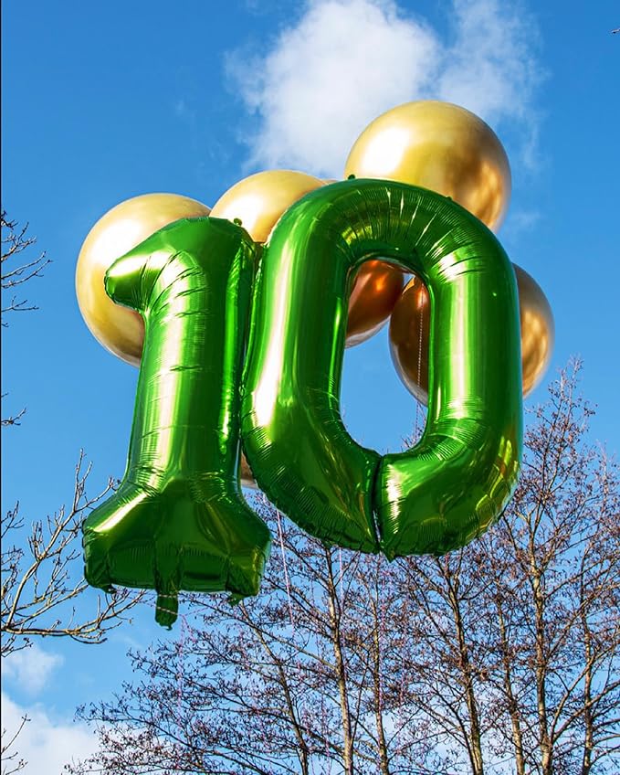 Dark Green Number 50 Balloon 40 Inch, 50th Birthday Party Decorations for Children, Giant 50 Foil Balloon for Party Supplies