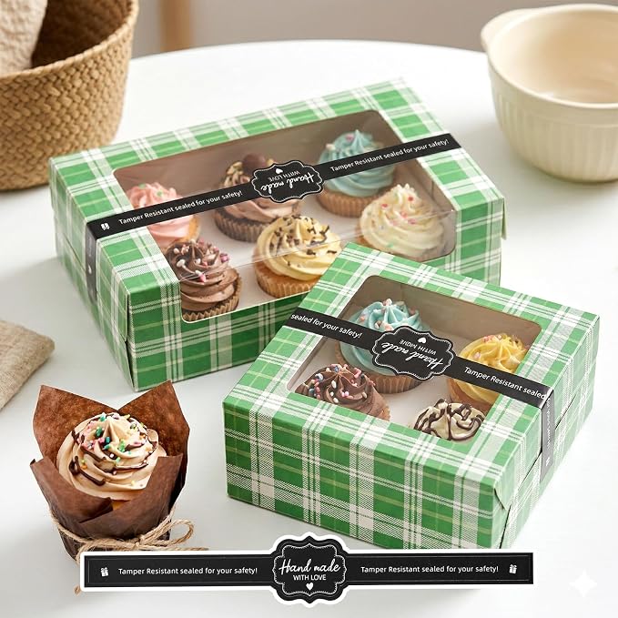 100PCS Black Food Retail Package Seal Labels Sticker, 9x1 Inch Tamper Proof Stickers, Tamper Evident Stickers Baking Gift Box Sticker for Handmade Baking Craft Arts, Freshness Labels