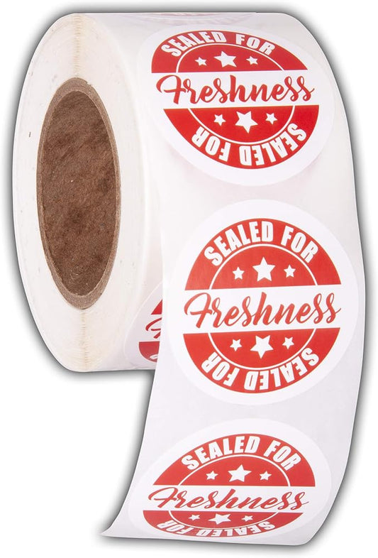 Food Delivery Tamper Evident Sealed for Freshness Labels - 500 Adhesive Stickers for Safe Food delivery (2" Circles)