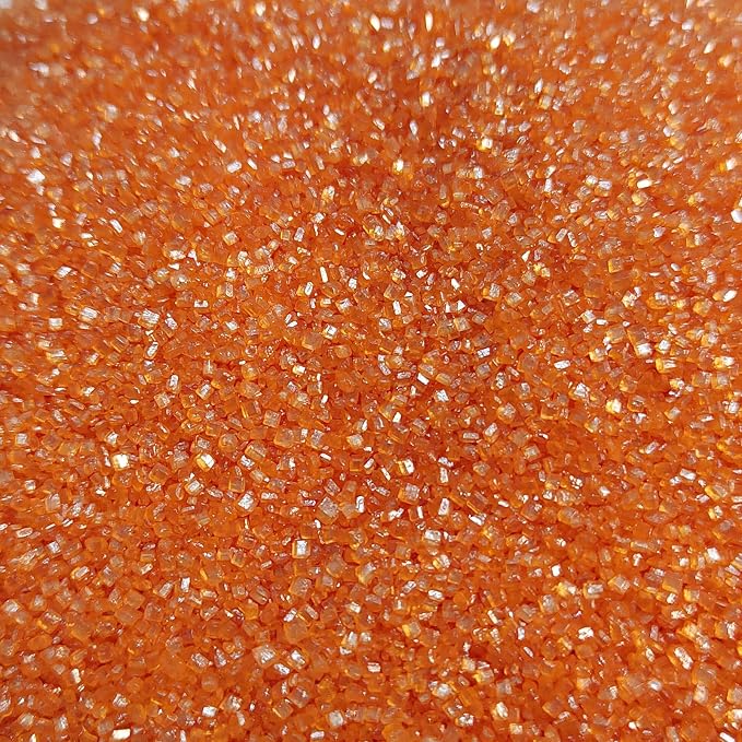 Orange Sprinkles for Baking, Orange Sanding Sugar Crystals, 4.23 ounces Edible Sparkling Coarse Sugar Sprinkles for Cake Decorating, Cupcake Topper, Cookie Toppings, Wedding Birthday Christmas Supplies