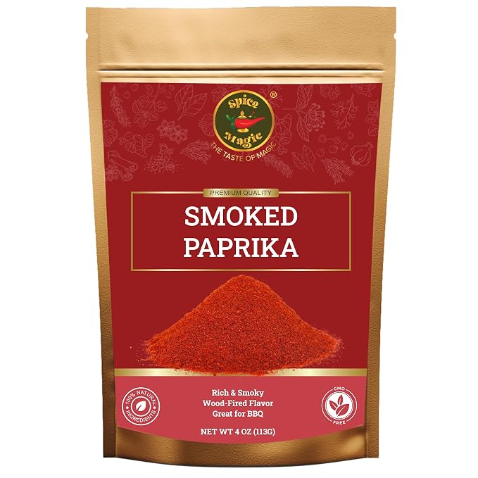 Spice Magic Smoked Paprika, 4 oz (113g) I Oak Wood Smoked & Ground Paprika with Deep Smoky Flavor, Perfect for Meats, Vegetables, and Sauces