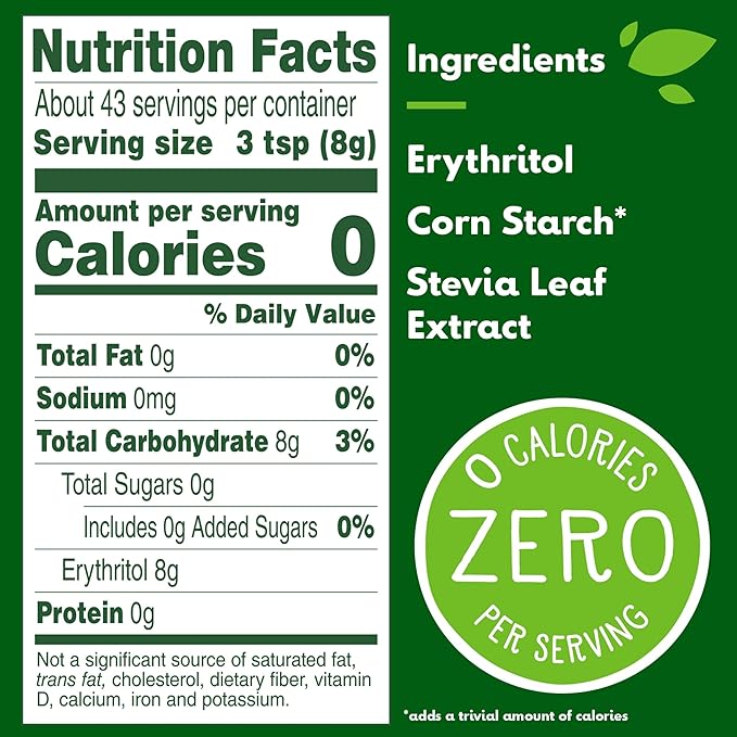 Truvia Sweet Complete Confectioners Calorie-Free Sweetener with the Stevia Leaf, 12 oz Bag (Pack of 1)