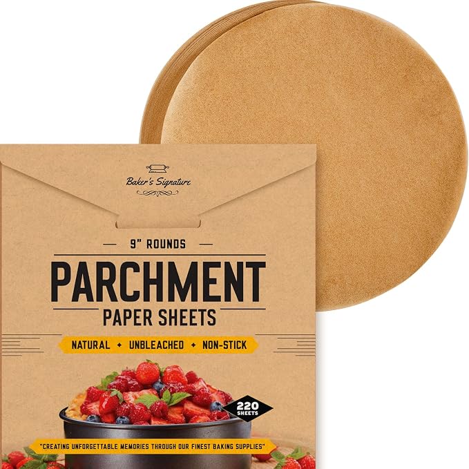 Baker's Signature Springform Pan Set of 3 (4, 7, 9 Inch) with Removable Bottom & Leakproof Design + 220 Pcs 6” & 220 Pcs 9” Parchment Paper Rounds – Nonstick Cheesecake Baking Set