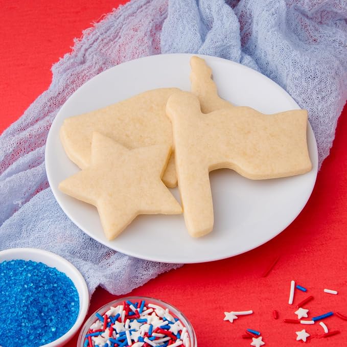Sweets Indeed 4th of July Sprinkles 6 Cell Jar – Patriotic Nonpareils, Star Sprinkles, Jimmies and Sanding Sugar for Baking & Decorating Cupcakes, Cookies, Cakes & Desserts – 6.07 ounces