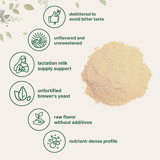 Brewers Yeast Powder for Lactation, 3lbs (90 Servings) | Debittered Brewers Yeast for Breastfeeding Support | Great for Lactation Cookies & Tea | Rich Vitamin B Complex & Protein Source | Non-GMO