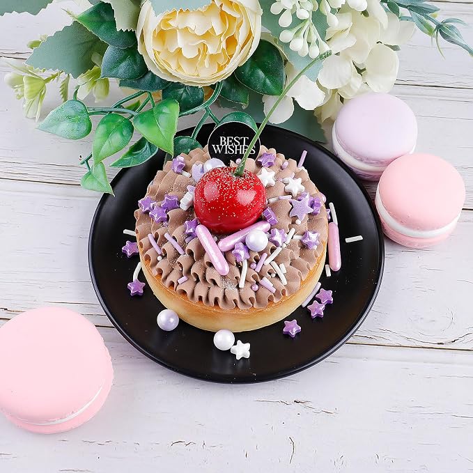 Purple Sprinkles, Edible Pearls Rod Star Sprinkles for Cakes Cupcakes | 4.6oz Dreamy Sprinkles for Ice Cream Baking Cookies