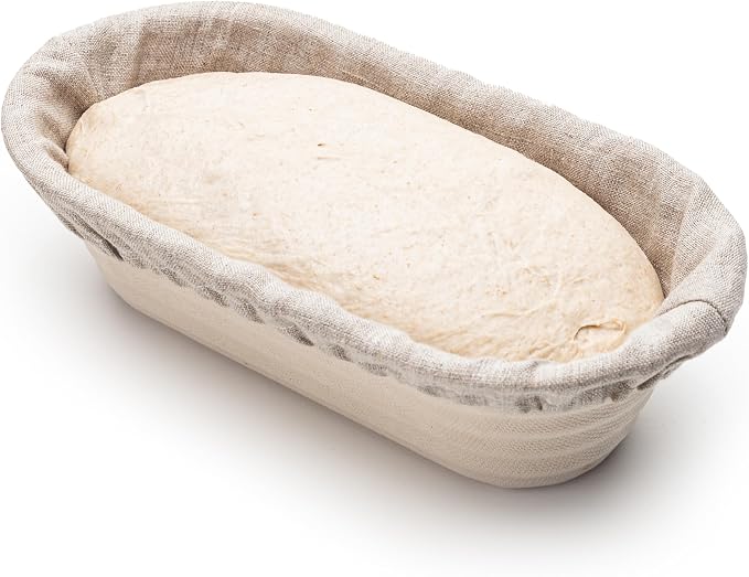 Brod & Taylor Batard Banneton Liner for Sourdough & Artisan Bread Baking – Proofing Liner Made From 100% Natural Linen (1-Pack)