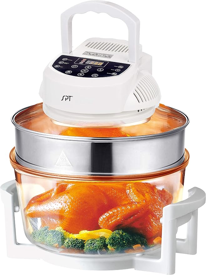 SPT SO-2005: Digital Convection Oven with Extender Ring and 6 Pre-programmed Settings, white