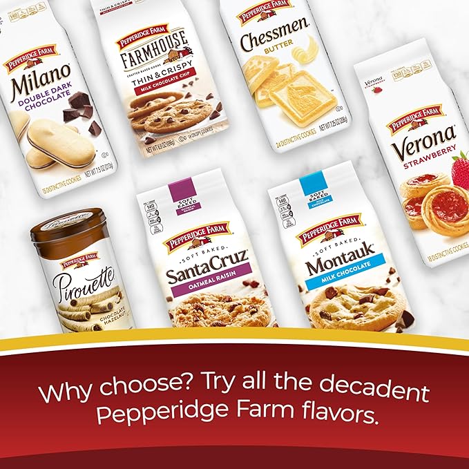 Pepperidge Farm Chocolate Collection, 7 Cookie Varieties, 13-oz Box (Pack of 2)