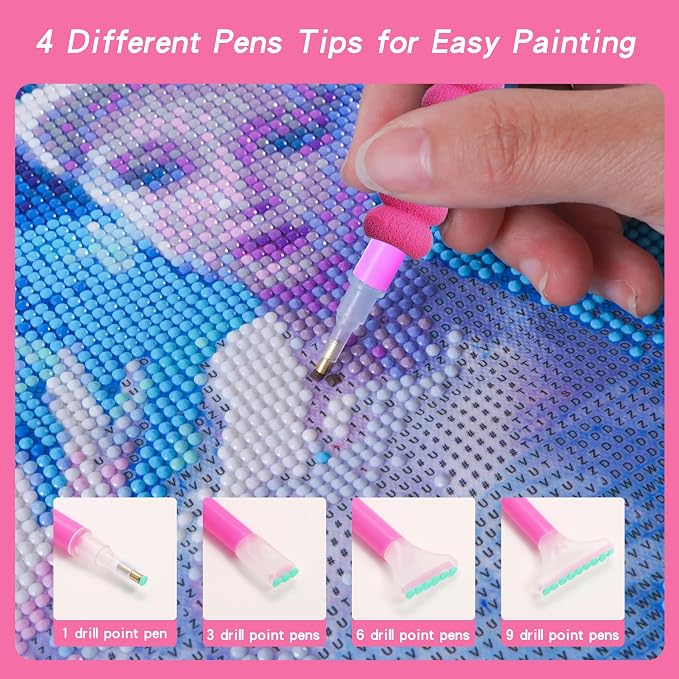 LYMUSUMI 30 Slots Diamond Art Storage Containers Portable Bead Storage Boxes for Diamond Painting Accessories and Tools Pinkfor Adults