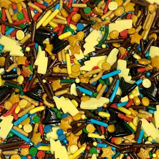 COOL MOM SPRINKLES Wizard Sprinkles (4 oz.) – Harry Potter Birthday Themed Sprinkles for Decorating Cakes, Cupcakes, Cookies & Desserts – Mixed in the USA/Gluten-Free