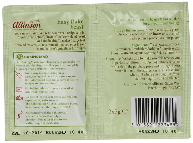 Allinson Easy Bake Yeast (2x7g) - Pack of 6