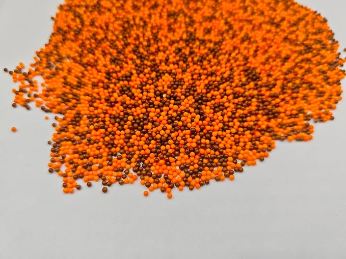 Edible Thanksgiving Fall Nonpareil Sprinkles, 2mm Sugar Pearls for Cake Decorating, Baking, Ice Cream, Cookies, Cupcake Topper Autumn Decorations,5.9oz (Brown&Orange&Yellow&Green&Red)