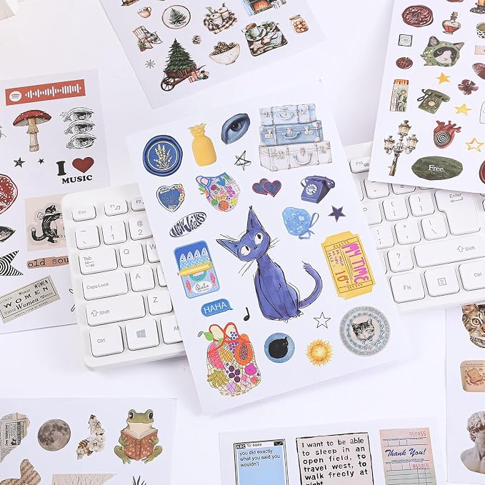 Girl's Korean Sticker Book, Food and Daily Life Theme - 1300+ Cute Dream Style Foodie Stickers, for DIY Scrapbooking Journaling Handbook Decoration Pink