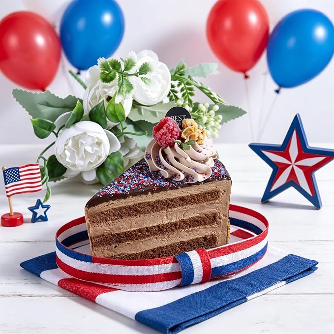 Patriotic Red White and Blue Sprinkles, 6.35oz/180g Edible 4th of July Sprinkles Sanding Sugar for Baking, Sparkling Crystals Sugar Sprinkles for Cake Cupcake Cookie Dessert Ice Cream